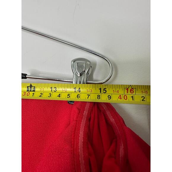 Shoshana Size 8 Red Puff Off the Shoulder Janessa Midi Dress Vacation Birthday - Picture 12 of 16